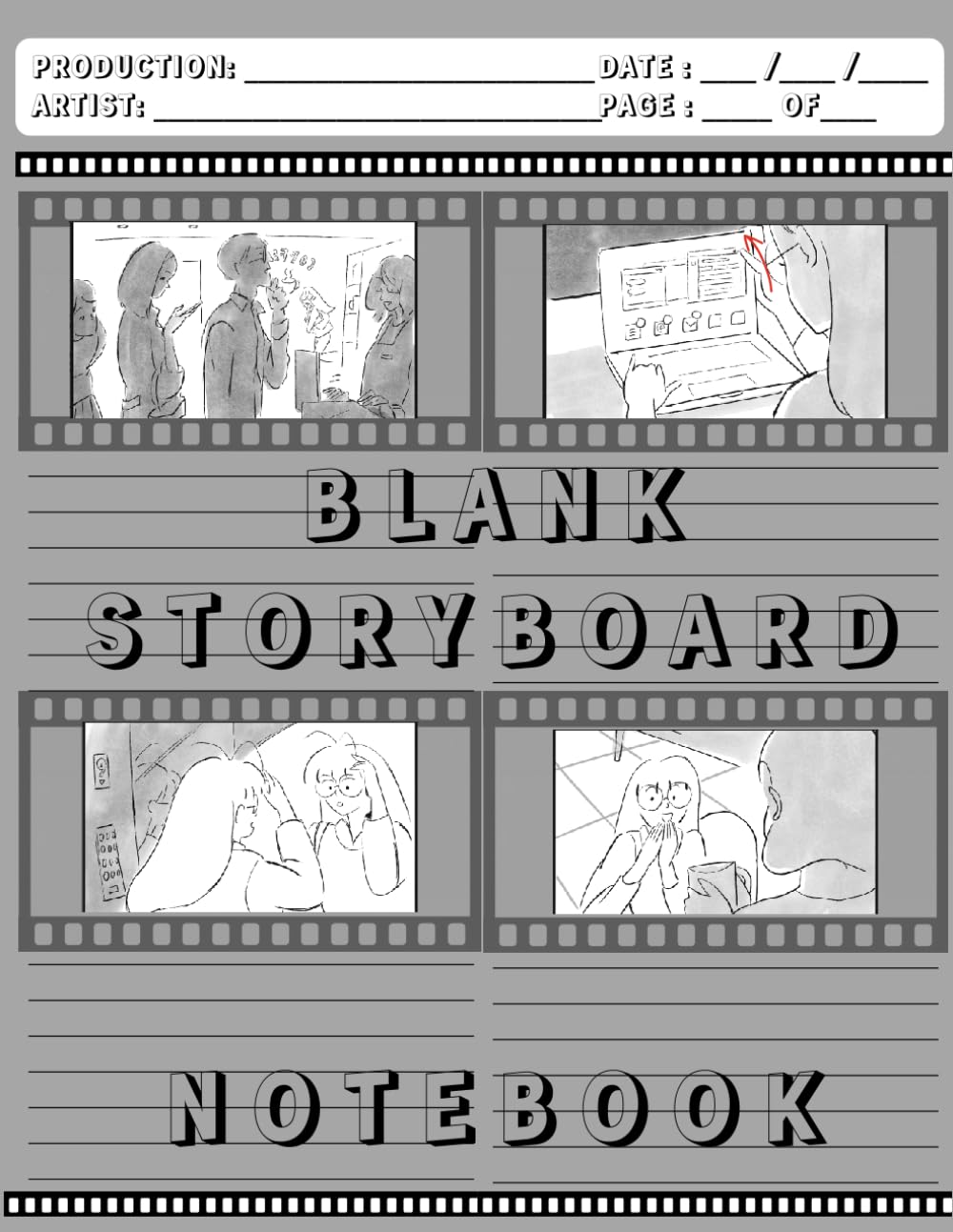 

STORYBOARD NOTEBOOK : BLANK: Master Storyboarding with Professional Storyboard Notebook, 16:9/4:3 Frames Aspect Ratio Storyboard Sketchbook | ... for Filmmakers, Animators & Creative Artists (Independently published)