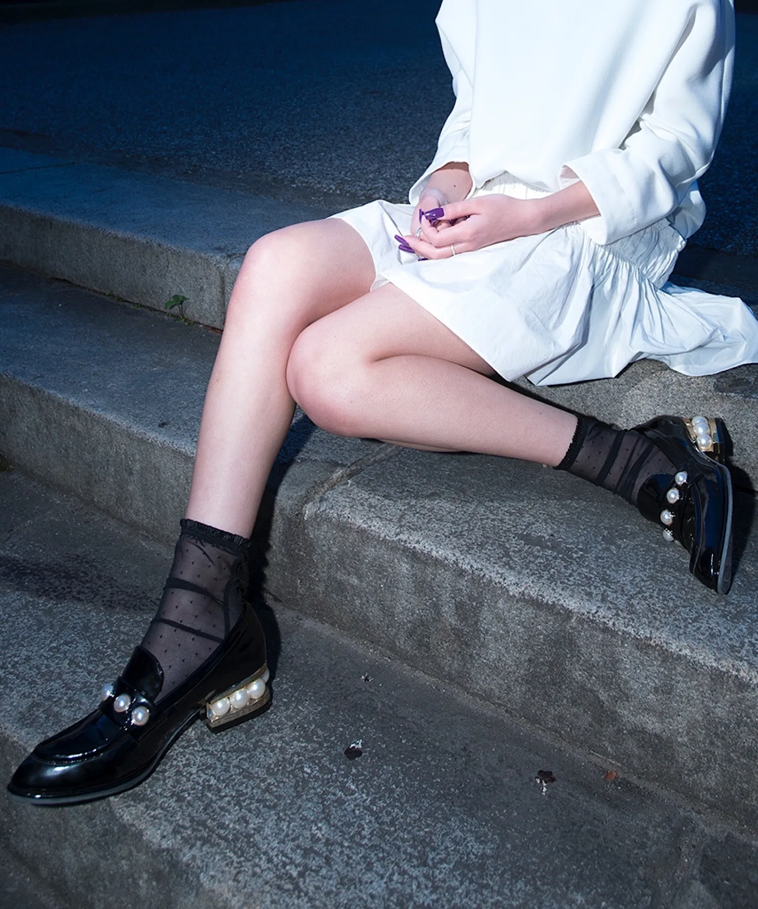 Женские лоферы с жемчужным каблуком Jeffrey Campbell чёрные — фото 2