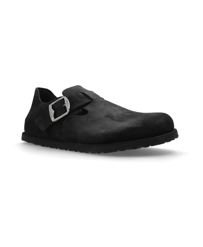 Замшевые туфли Лондон BS Birkenstock, черный — фото 4