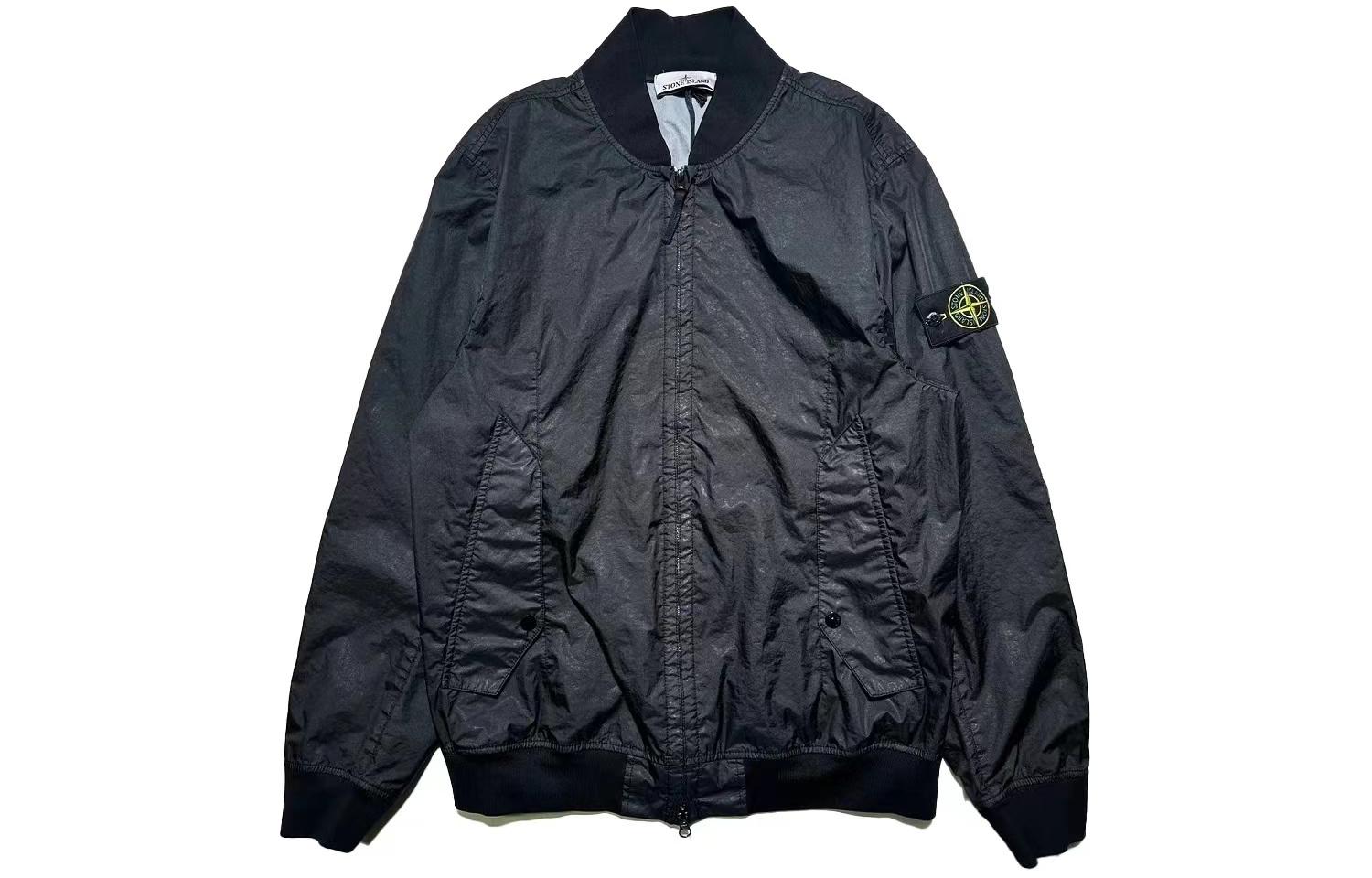 

Куртка мужская Stone Island с тканевыми вставками, черный