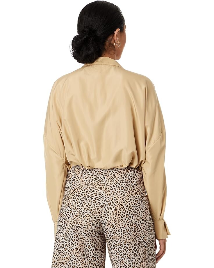 

Боди Norma Kamali Super Oversized Boyfriend NK Shirt Bodysuit, песочный