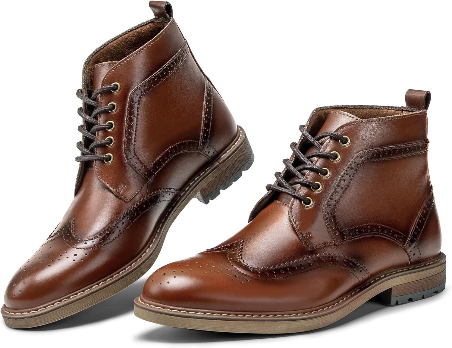 

Мужские модные ботинки - черные классические броги из натуральной кожи, оксфорды на щиколотку Arcbrothers