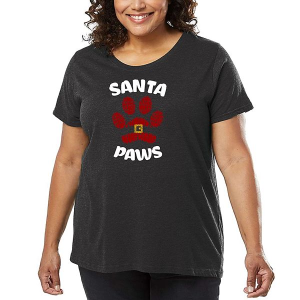 

Футболка Santa Paws с принтом для женщин plus size La Pop Art, Grey, Серый, Футболка Santa Paws с принтом для женщин plus size La Pop Art, Grey
