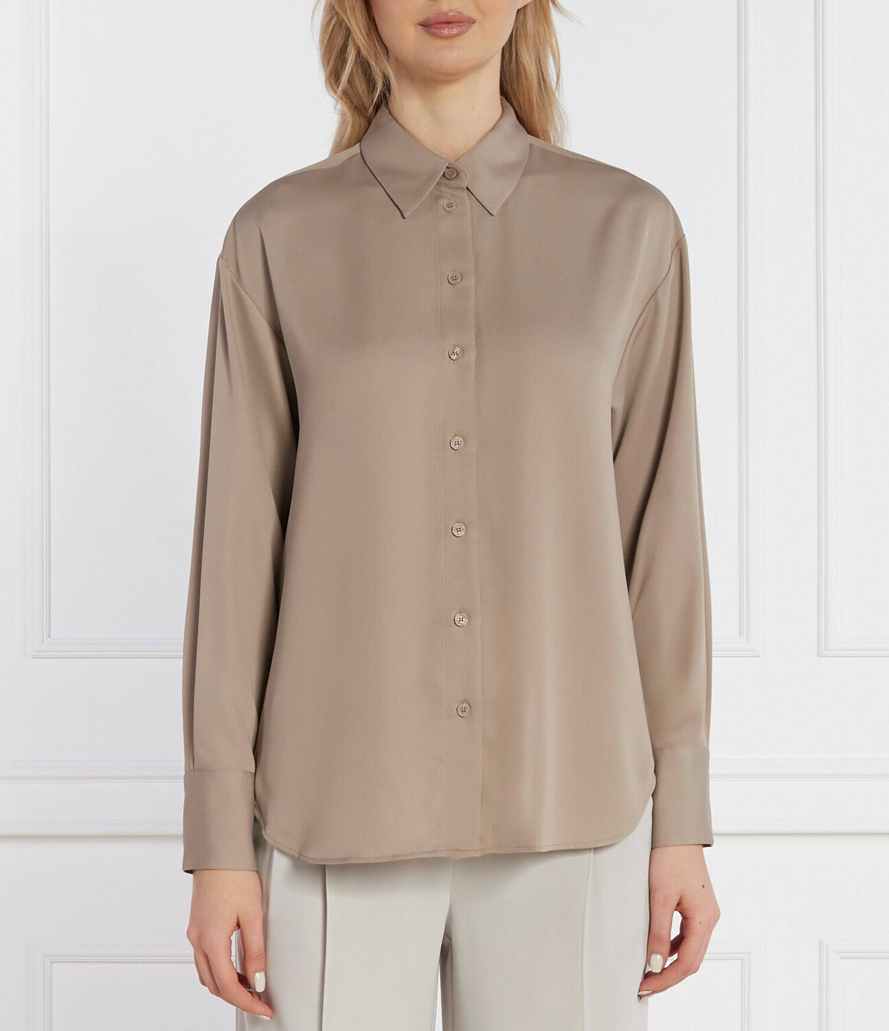 

Рубашка Calvin Klein Relaxed fit, бежевый