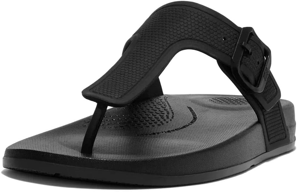 Мужские эргономичные шлепанцы FitFlop Iqushion, черный — фото 2