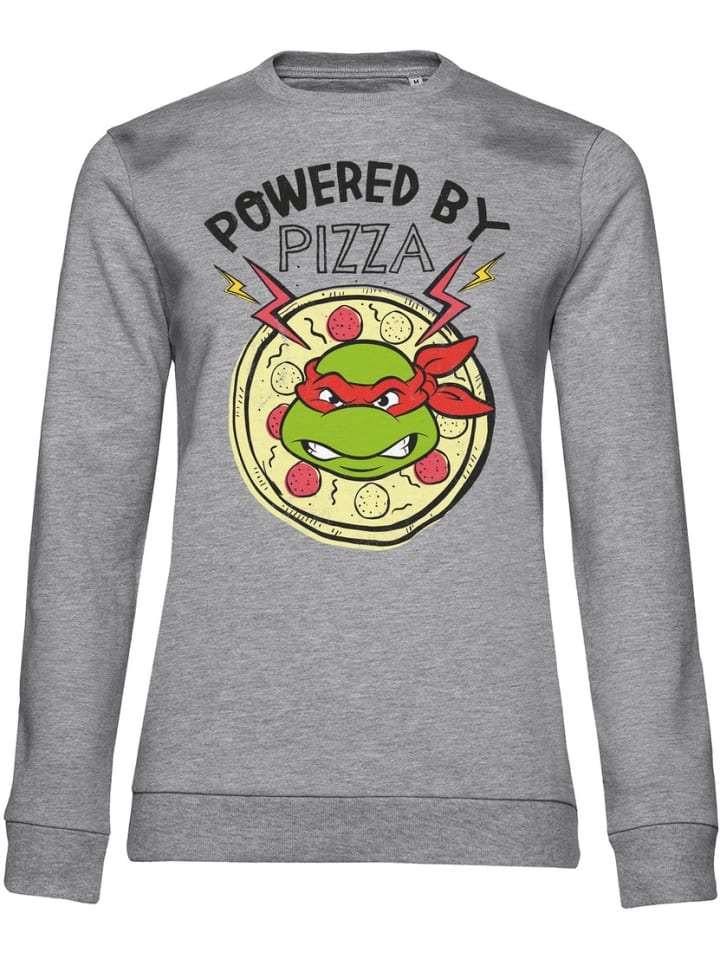 

Teenage Mutant Ninja Turtles Пуловер "Powered By Pizza Girly Sweatshirt" серого цвета