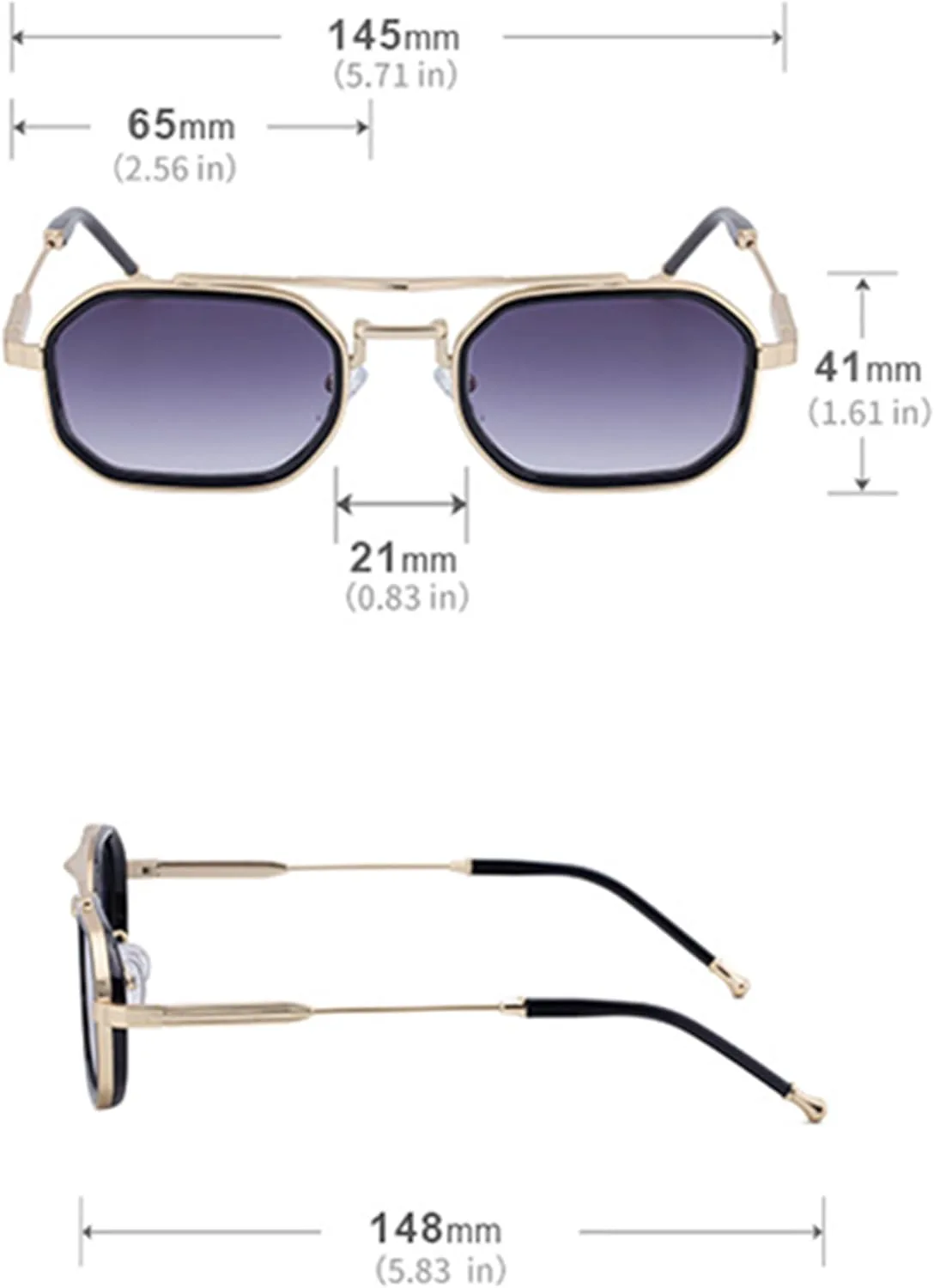 

bullabulling Популярные модные квадратные солнцезащитные очки для женщин, ретро-панк, трендовые мужские металлические прямоугольные солнцезащитные очки UV400, C4