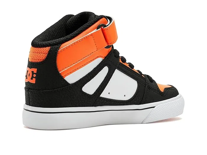 Кроссовки высокие Pure Hi Top EV DC Kids, Orange/Black/White — фото 4
