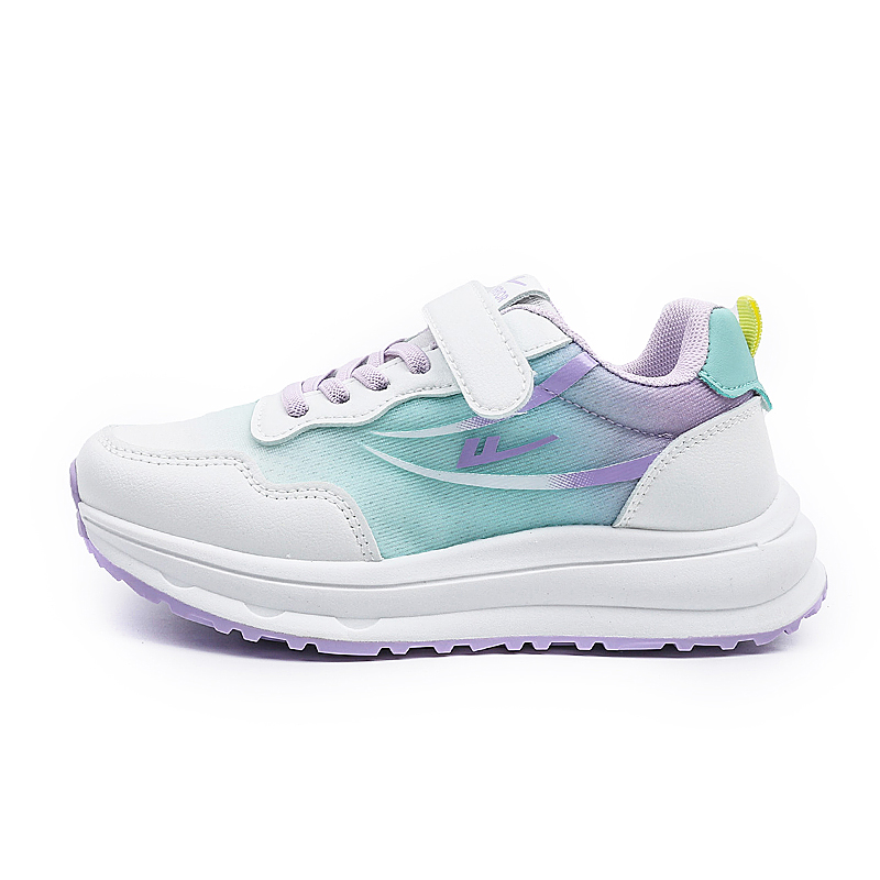 

WARRIOR Дышащие и износостойкие низкие детские повседневные кроссовки white purple green kids'