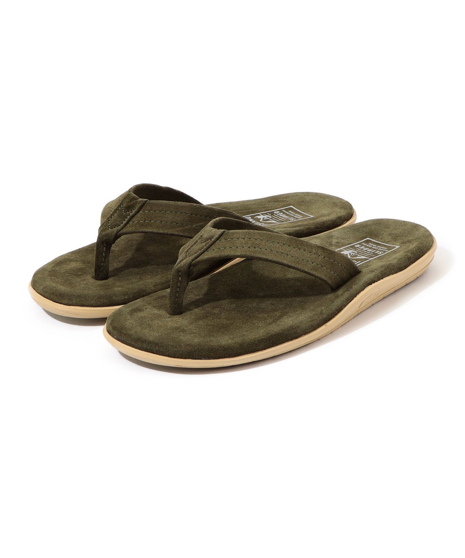 Замшевые сандалии-вьетнамки ISLAND SLIPPER PT203 Tomorrowland Goods, 55 Green
