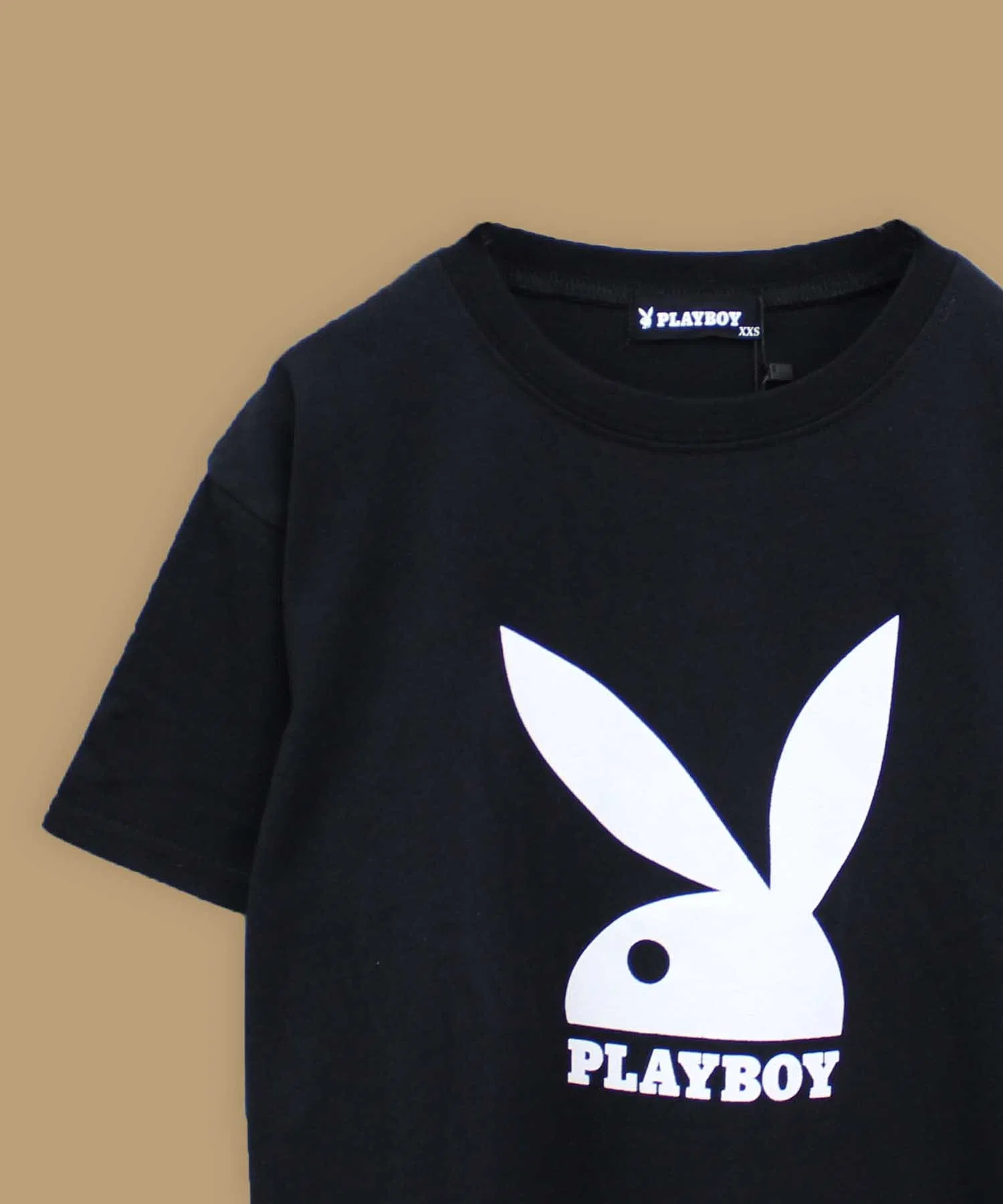 Детская футболка с логотипом PLAYBOY, хлопковая, чёрная