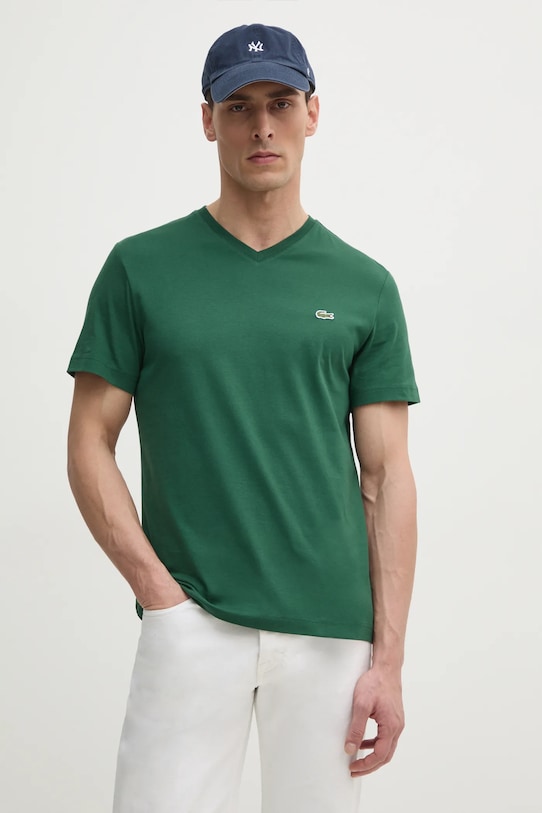 

Хлопковая футболка Lacoste, зеленый