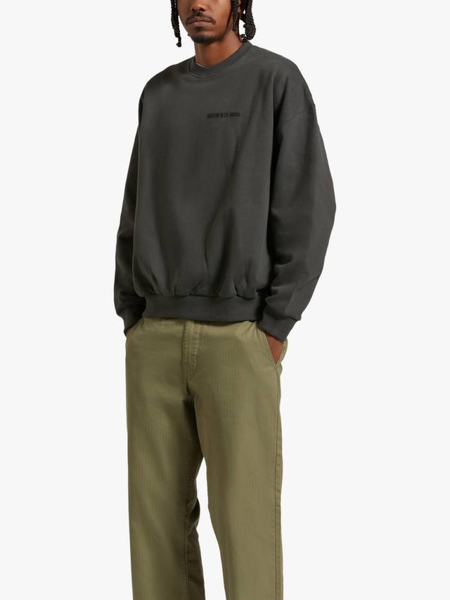 

Вышитый утепленный оверсайз свитшот Brixton, Washed Black