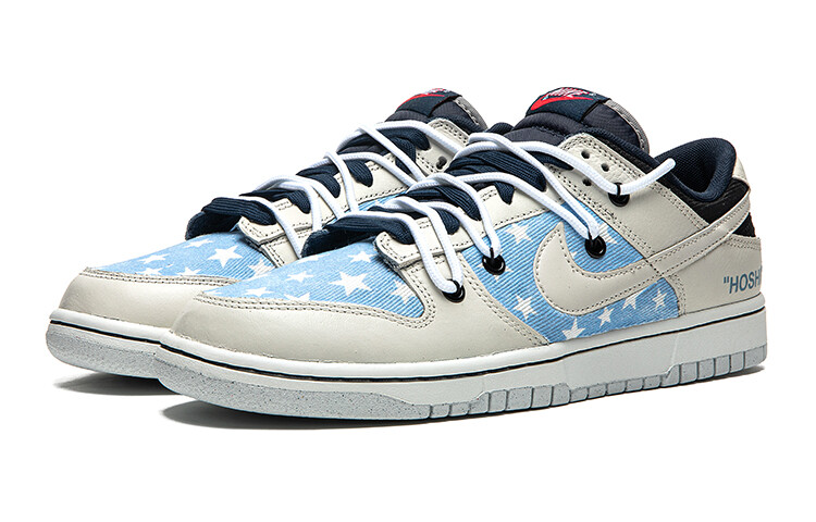 

Кроссовки Nike Dunk Skateboard Shoes Men Low-Top Beige Blue