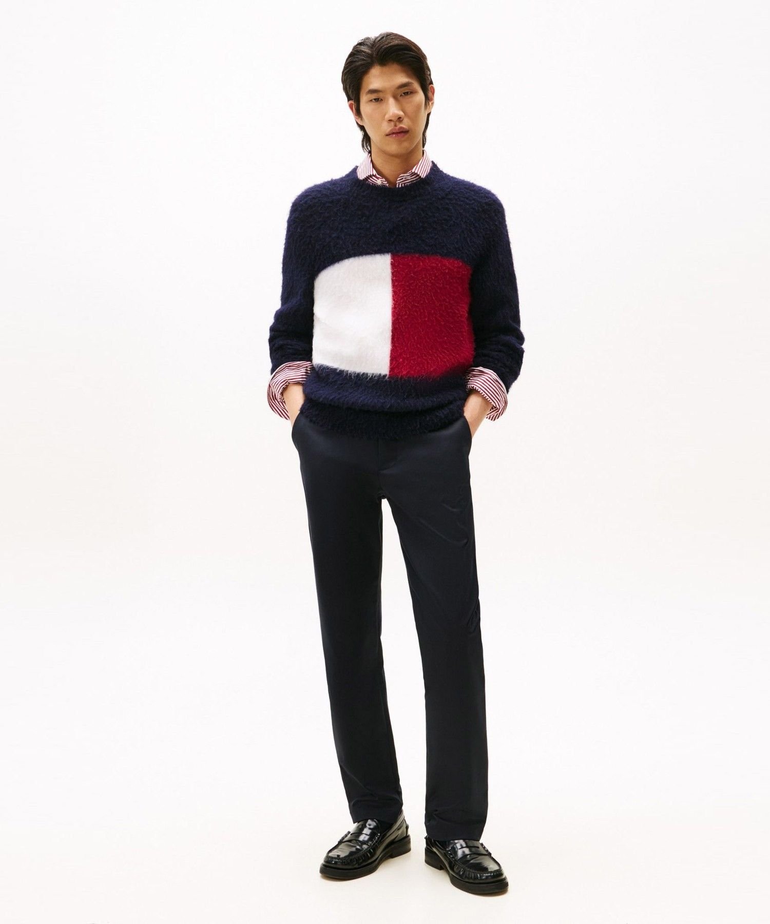 Брюки Denton из эластичного тенсела TOMMY HILFIGER, Navy DW5 — фото 3