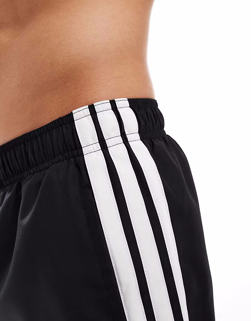 Adidas - Плавание - Черные шорты для плавания с тремя полосками, длина внутреннего шва 3 дюйма Adidas Performance — фото 3