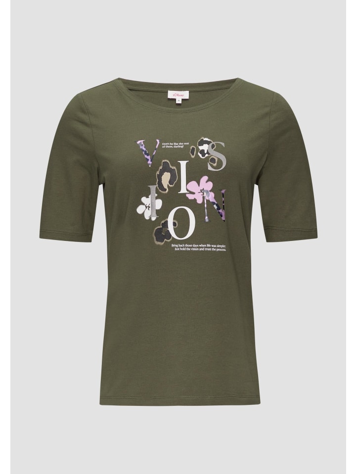 

Футболка цвета 79E1_оливково-зеленый s.Oliver