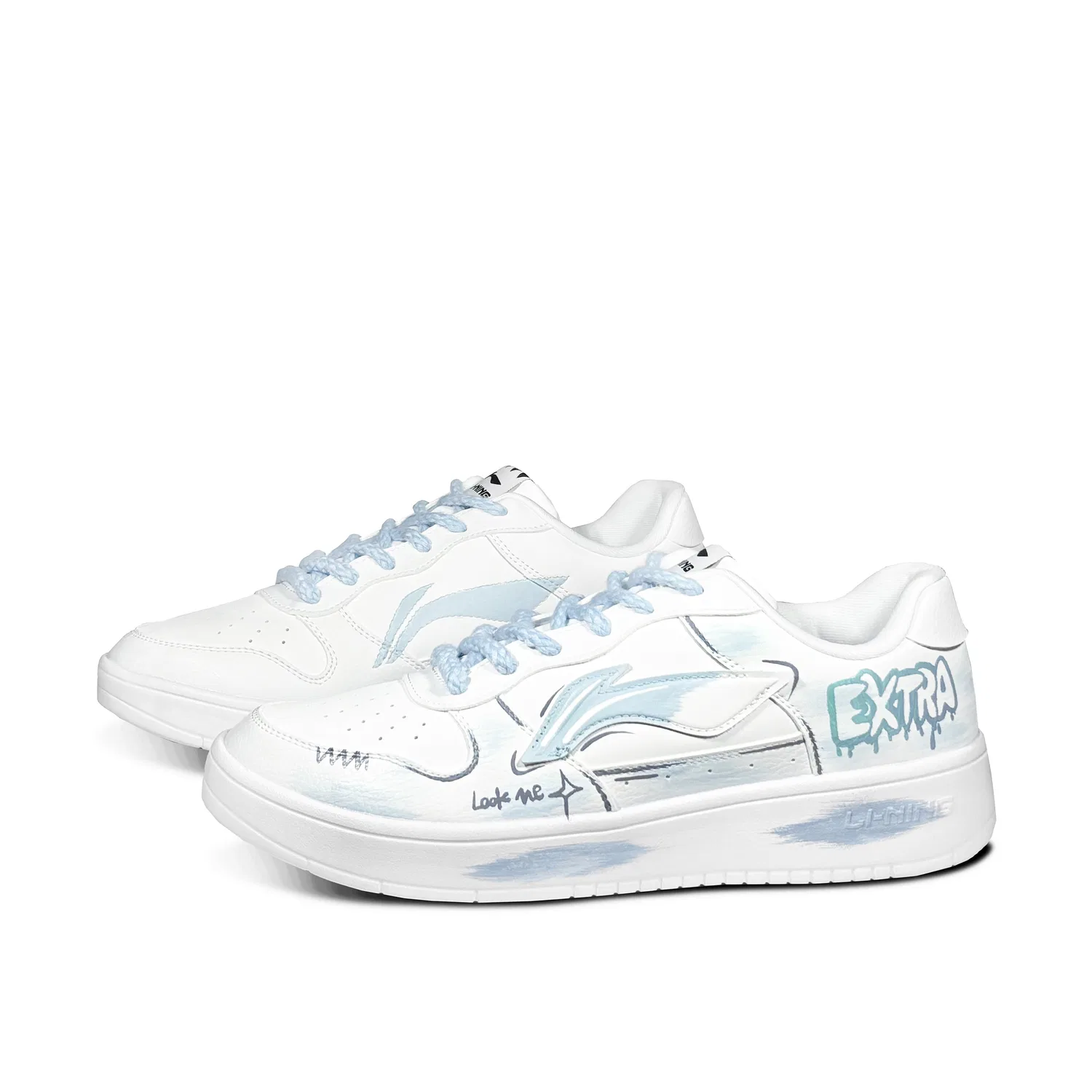 Кроссовки Li-Ning Floating Boat Blue White — фото 4