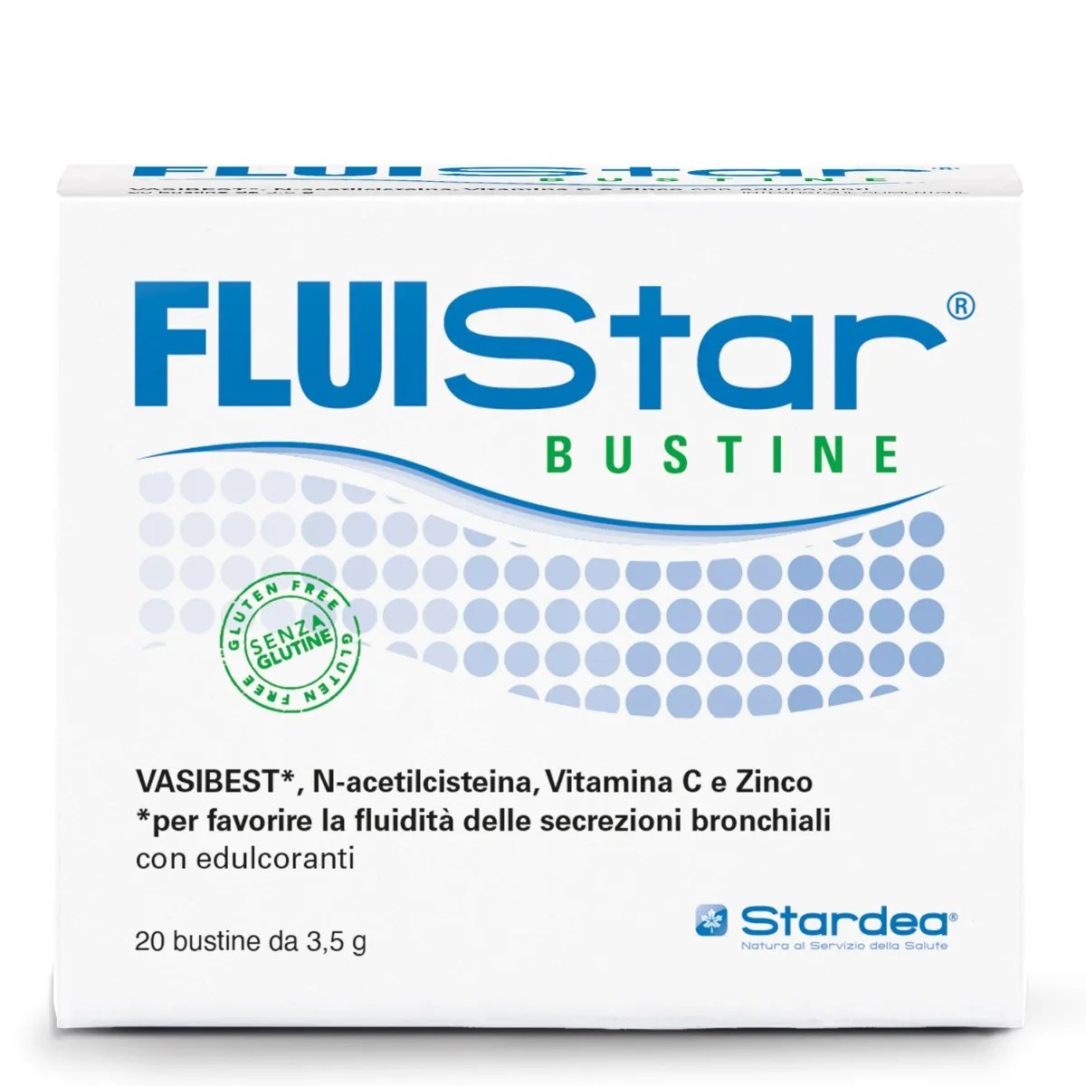 

Fluistar 20 пакетиков повышает текучесть бронхиального секрета Stardea