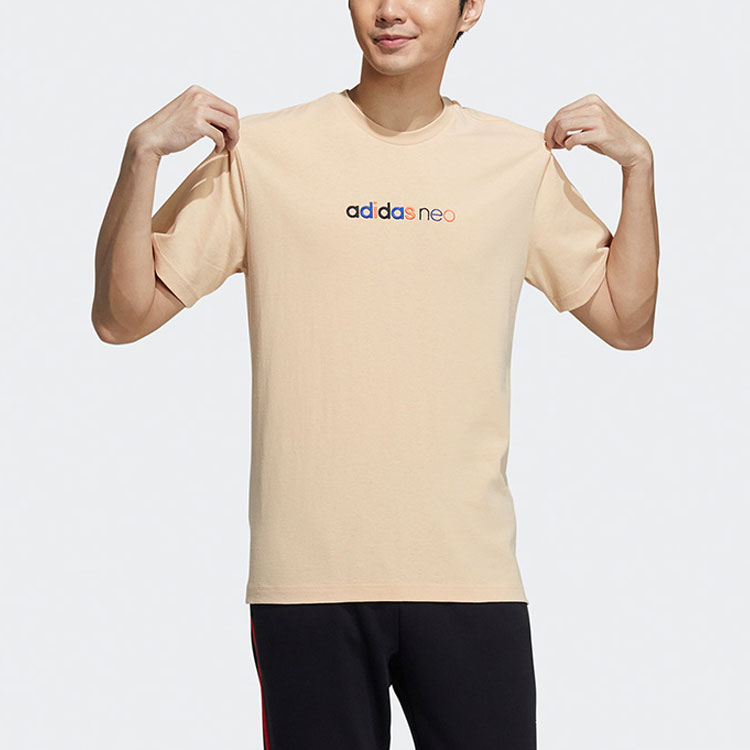 Adidas Neo Футболка мужская янтарно-желтая — фото 4