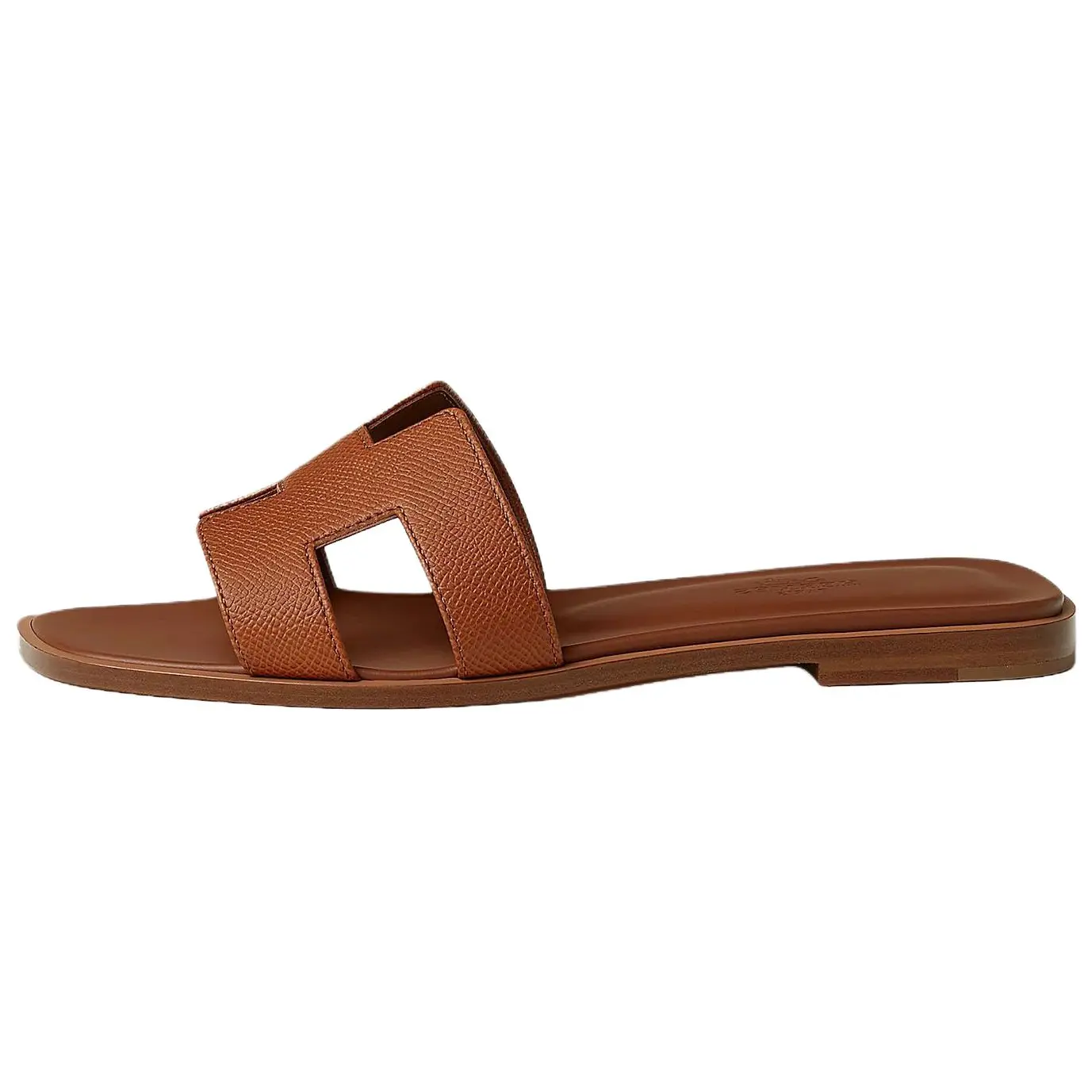 HERMES Тапочки-слайды Oran Slip Slide женские коричневые