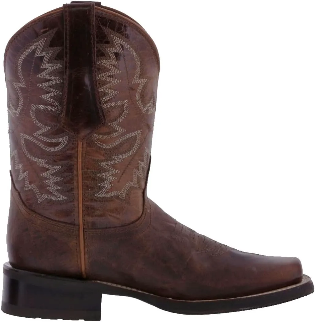 

Мужские ковбойские сапоги Texas Legacy Chedron Western из кожи с квадратным носком для родео и седла