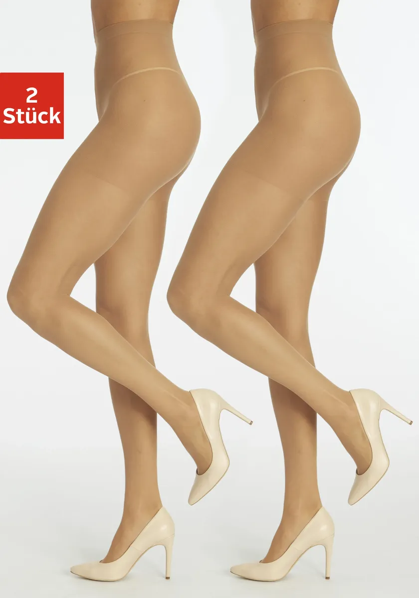 

Колготки Vivance Curvy (2 шт.), суперэластичные трусики без спинки, цвет 2 X Natur