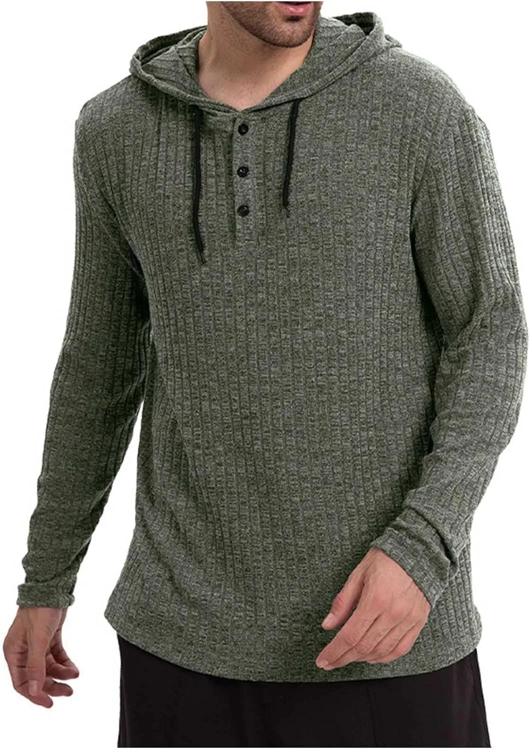 

Мужской термохуди пуловер с капюшоном и завязками