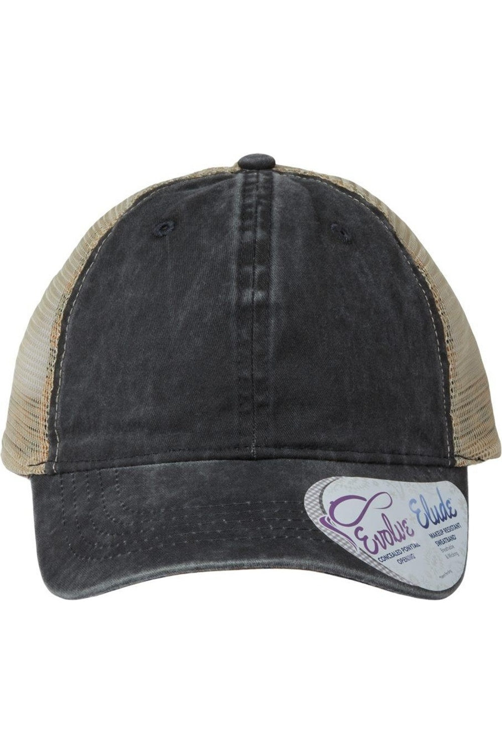 

Женская кепка Infinity Her с сетчатой ​​задней частью и эффектом потертости, черный/леопардовый