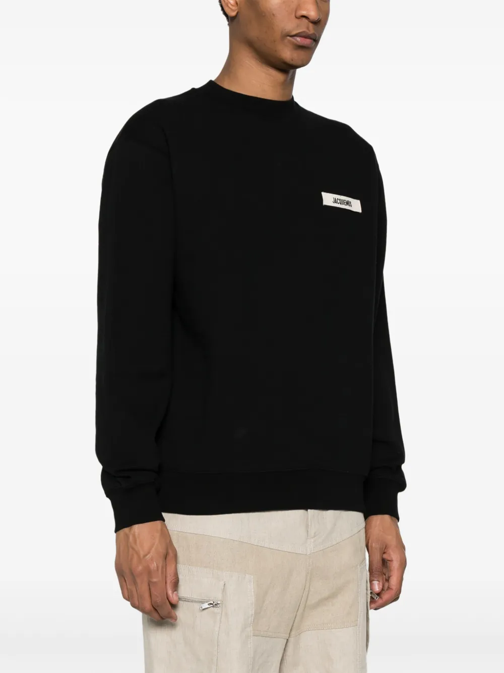 Толстовка Le Sweatshirt Gros Grain JACQUEMUS, черный — фото 3