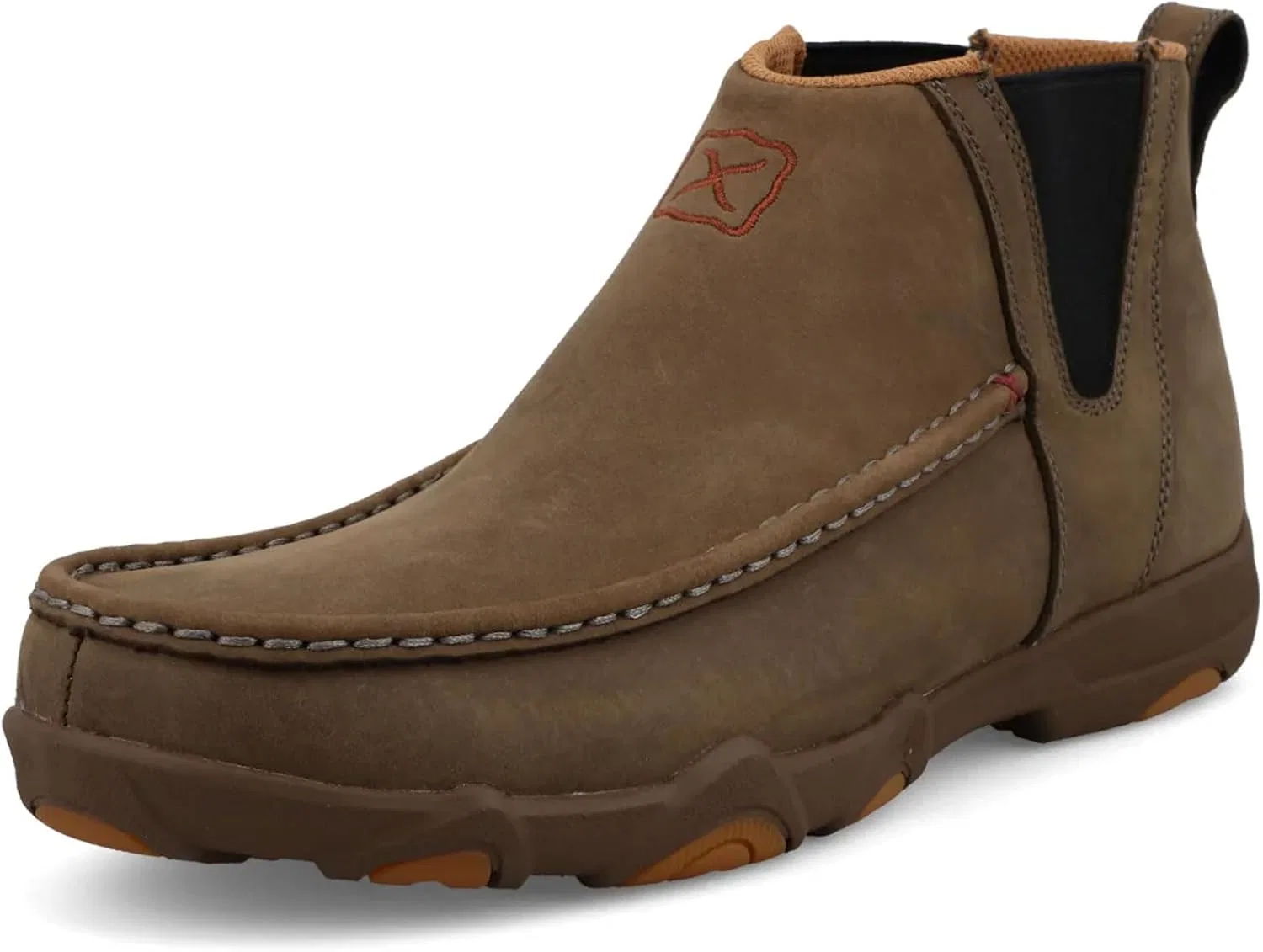 Мужские мокасины Twisted X Chelsea Driving Moc Ultralite X высотой 4 дюйма, Shitake
