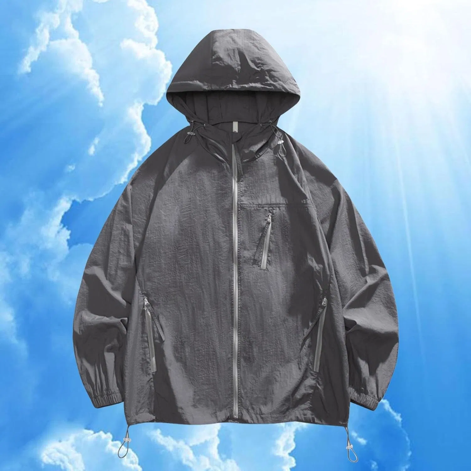 Ветровка мужская легкая Polyester, Dark Gray — фото 3