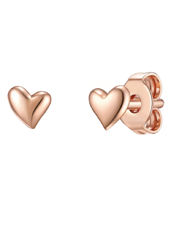

Glanzstücke München Серьги-гвоздики в форме сердца из стерлингового серебра с покрытием из розового золота