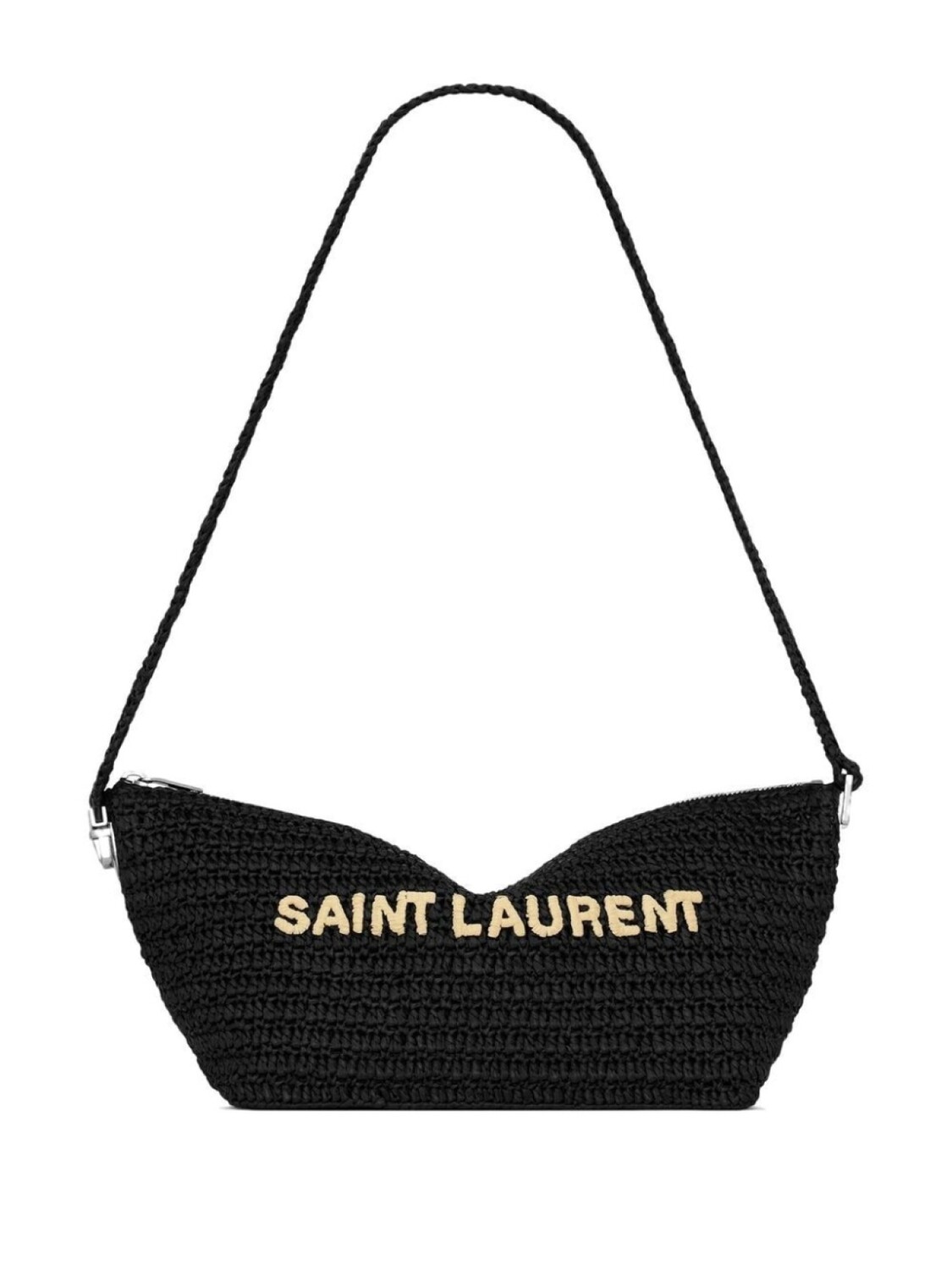 

Сумка на плечо Saint Laurent с вышитым логотипом, черный