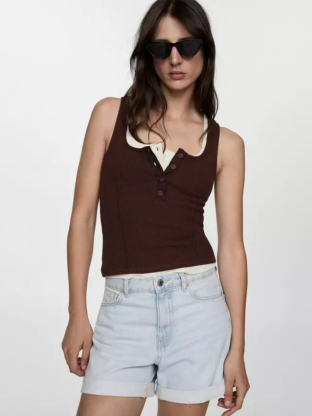 

Шорты Mango Denim Mom, цвет open/blue