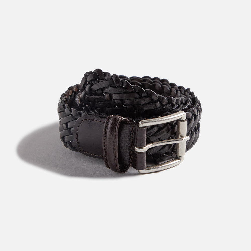 

Ремень Anderson's Woven Leather Belt, коричневый