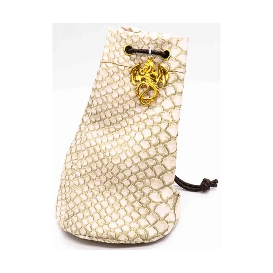 

Средняя сумка для игральных костей из драконьей шкуры — белый, Dice Bags & Accessories (Shop in the Back)