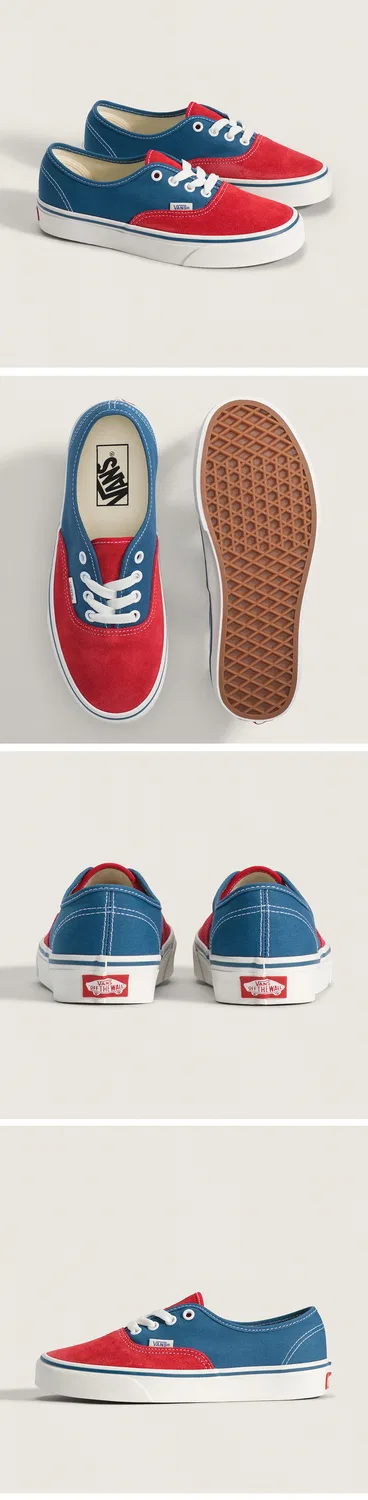 Мужские низкие кеды Authentic Primary Racing Red от Vans — фото 3