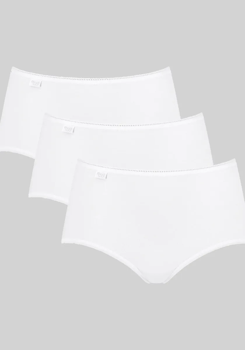

Трусики миди sloggi "24/7 Cotton Midi C3P" (3 шт. в упаковке), с эластичным краем в виде "мышиного зуба", белый