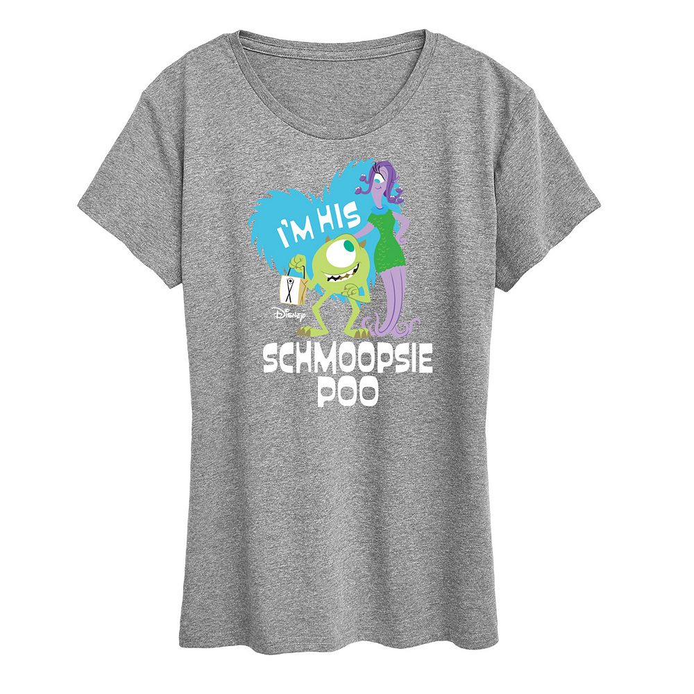 

Женская футболка с рисунком Schmoopsie Poo Disney/Pixar's Monsters Inc. Licensed Character, цвет Heather Gray