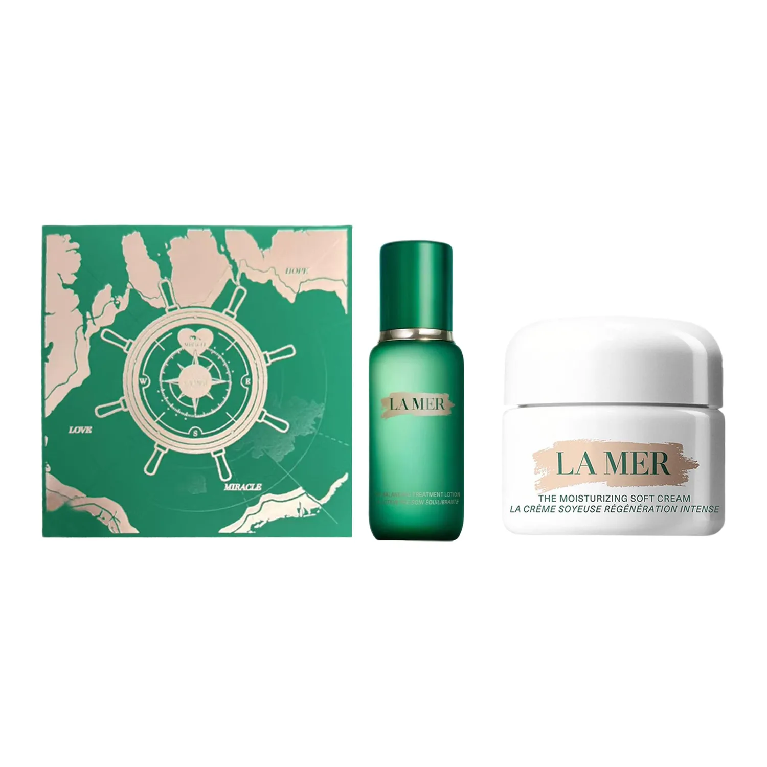 LA MER Набор для ухода за кожей 520 Box Limited Edition Revitalizing Essence Water, успокаивающий и освежающий, 150 мл + 15 мл, Two-Piece Set: Essence Lotion 150ml+Miracle Cloud Frost Cream 60ml