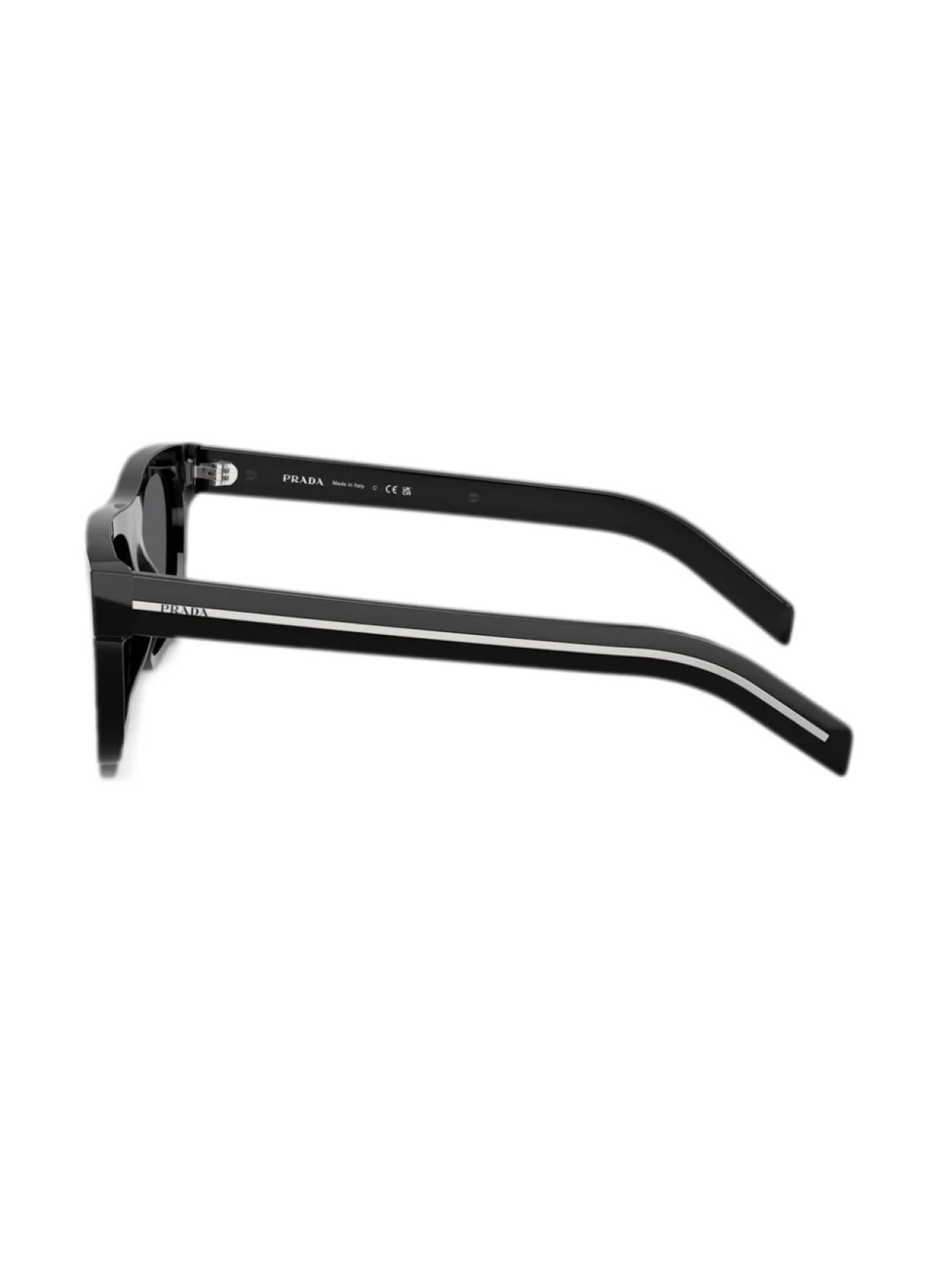 Prada Eyewear солнцезащитные очки с металлическим декором, черный — фото 3