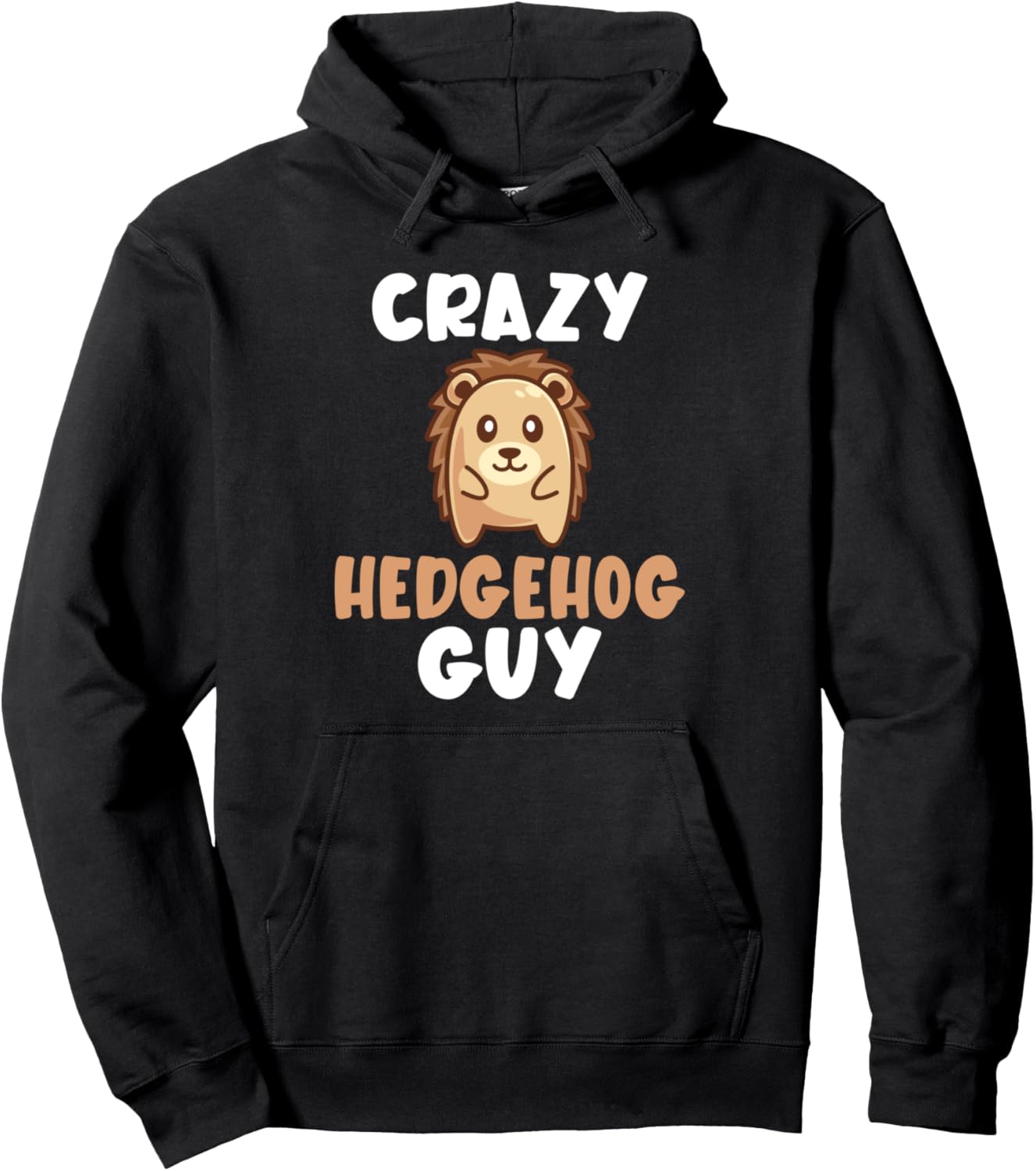 

Худи Сумасшедший ежик Hedgehog Lover Gifts, черный