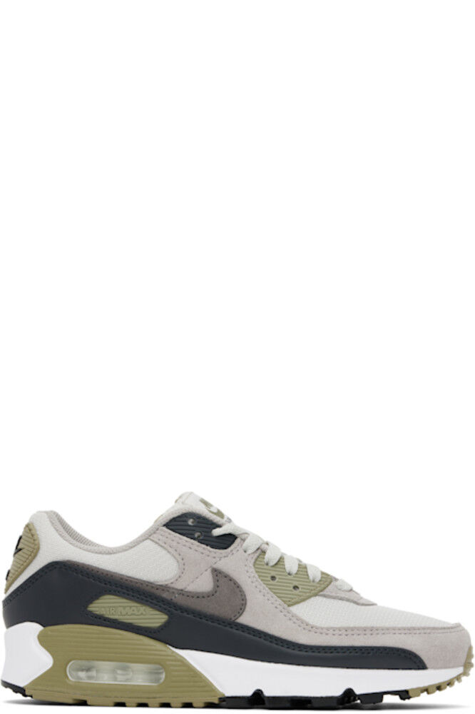 

Кроссовки Air Max 90 серого и хаки цвета Nike