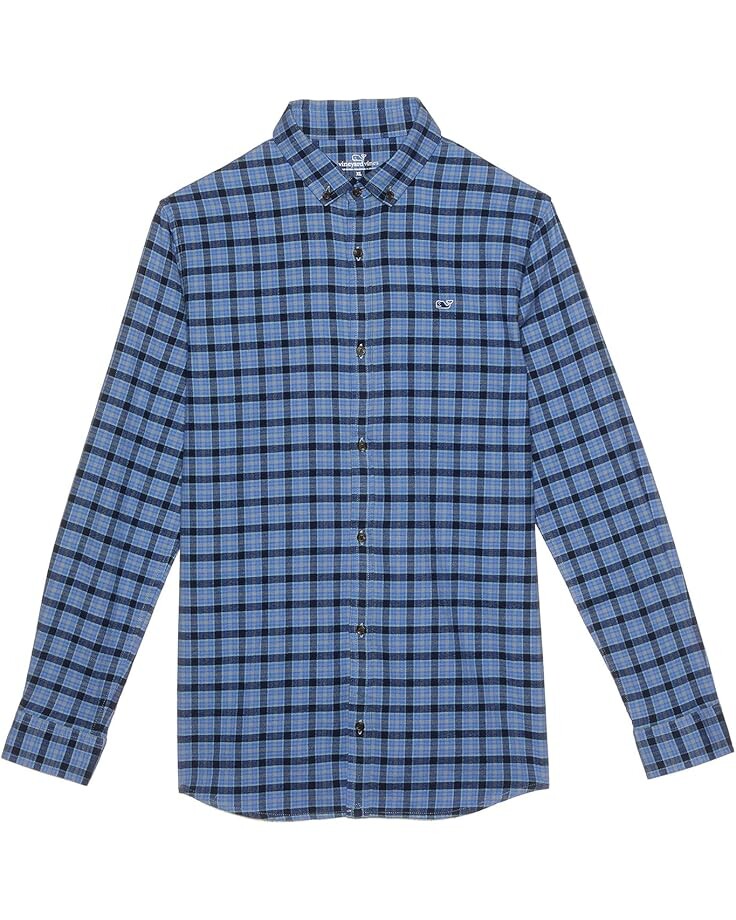 

Рубашка Vineyard Vines Kids Flannel Check Shirt, цвет Check Nautical Navy