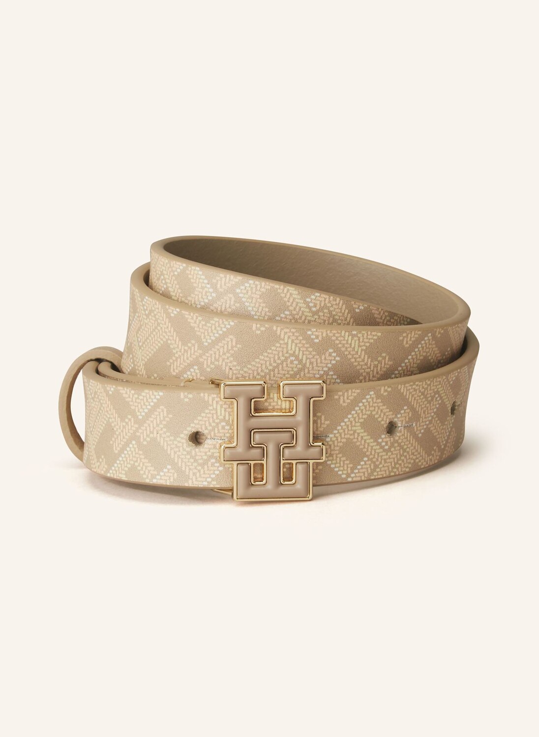 

Кожаный ремень TOMMY HILFIGER, бежевый