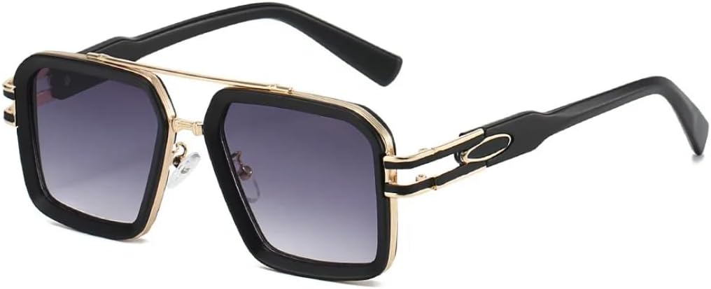 

Солнцезащитные очки для мужчин и женщин - защита UV400 - двухлучевая градиентная оправа с леопардовым принтом для занятий спортом на открытом воздухе и вождения DSVIGF, Golden Grey