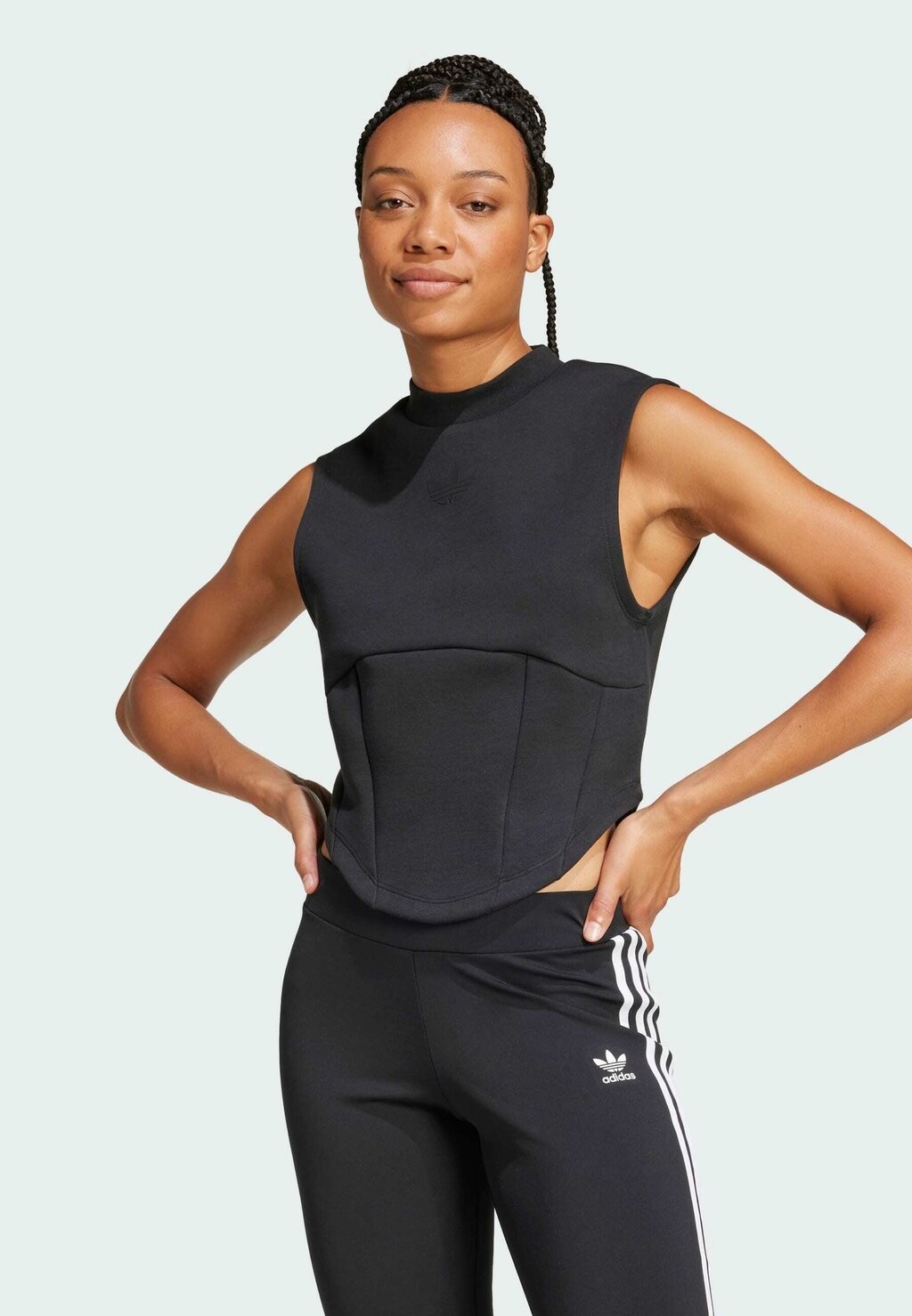

Топ STRUCTURED INTERLOCK adidas Originals, черный