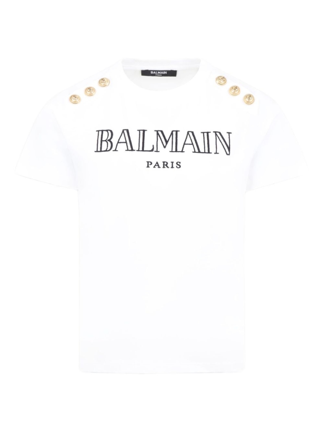 

Balmain Kids футболка из органического хлопка с вышитым логотипом, белый