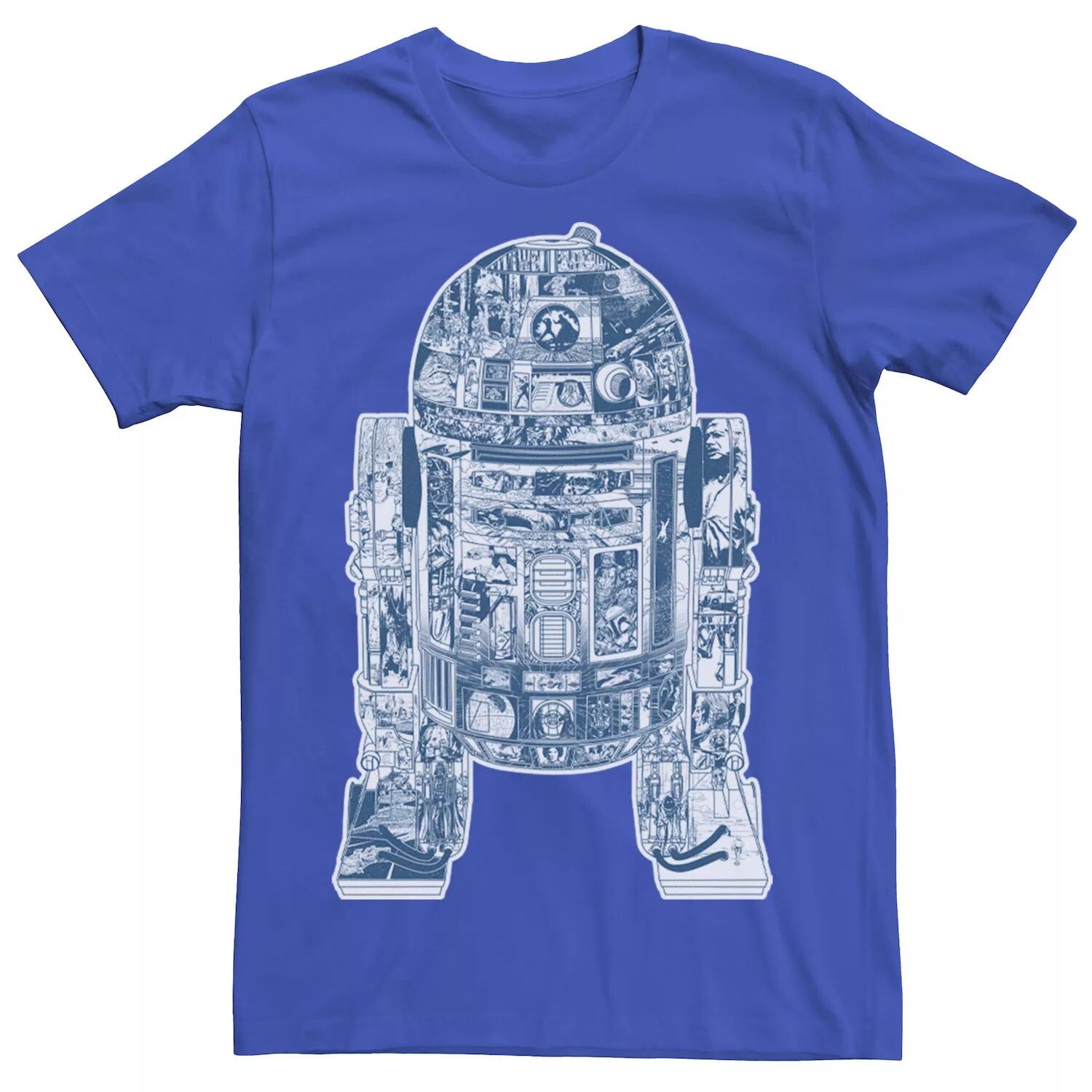 

Мужская черно-белая футболка с рисунком комиксов R2-D2 Star Wars, Черный, Мужская черно-белая футболка с рисунком комиксов R2-D2 Star Wars
